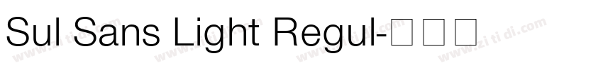 Sul Sans Light Regul字体转换